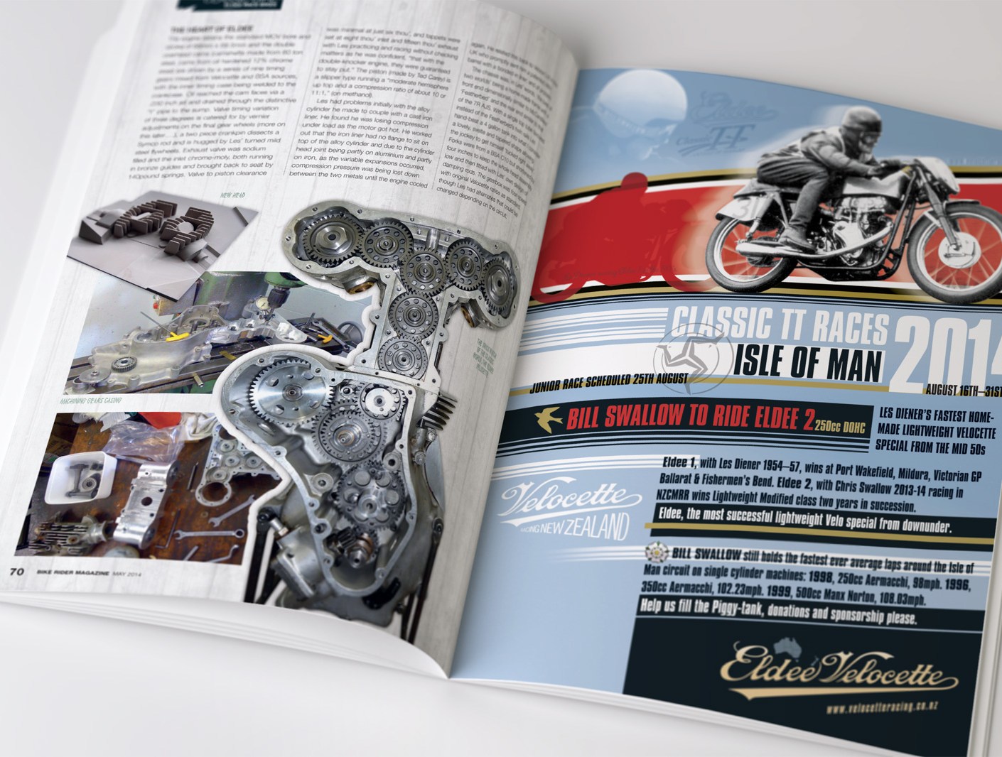 BRNZ Eldee-2 Isle of Man Classic TT races full page advertisement