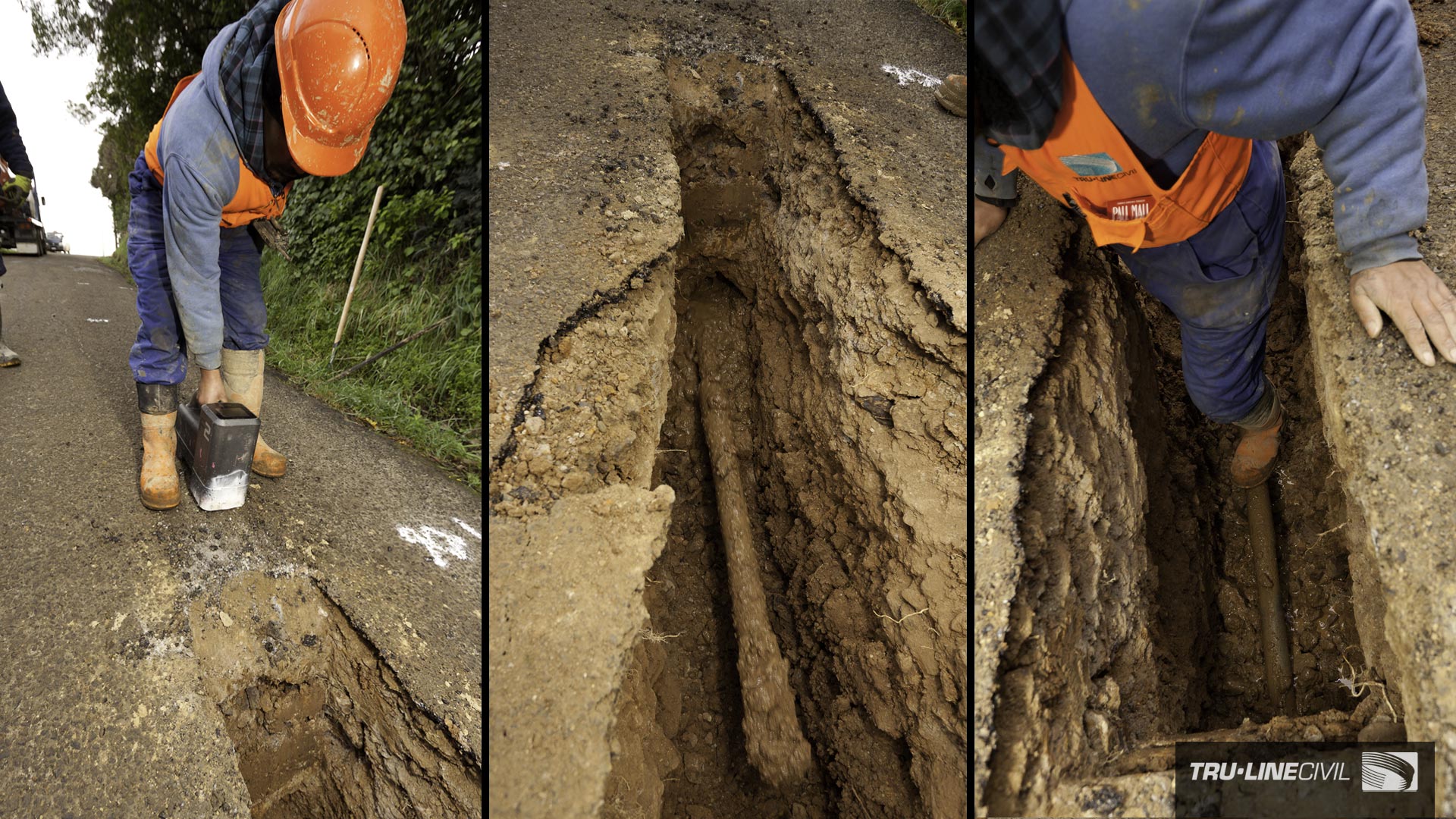 Horizontal Directional Drilling, Tru-Line Civil, Akaroa, documentary, photography, Akaroa Water Supply Stage 3, Reticulation Upgrade