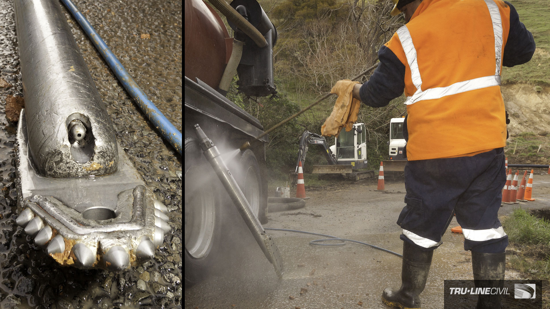 Horizontal Directional Drilling, Tru-Line Civil, Akaroa, documentary, photography, Akaroa Water Supply Stage 3, Reticulation Upgrade