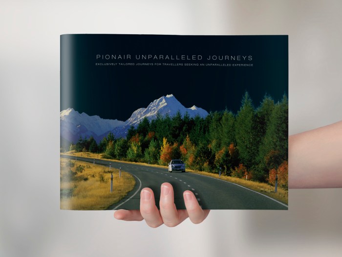 Pionair Unparalleled Journeys, affluent travel, inbound tourism booklet, brochure