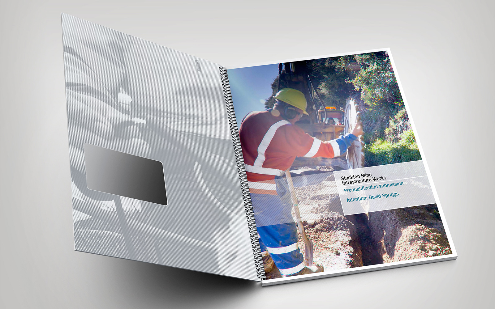 Tru-Line Civil, bid document, booklet, wire-o, stationery system, corporate stationery, document folder, Word document template