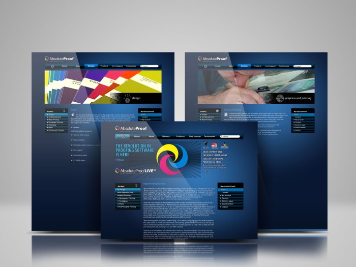 Absolute-Proof website 2008 redesign