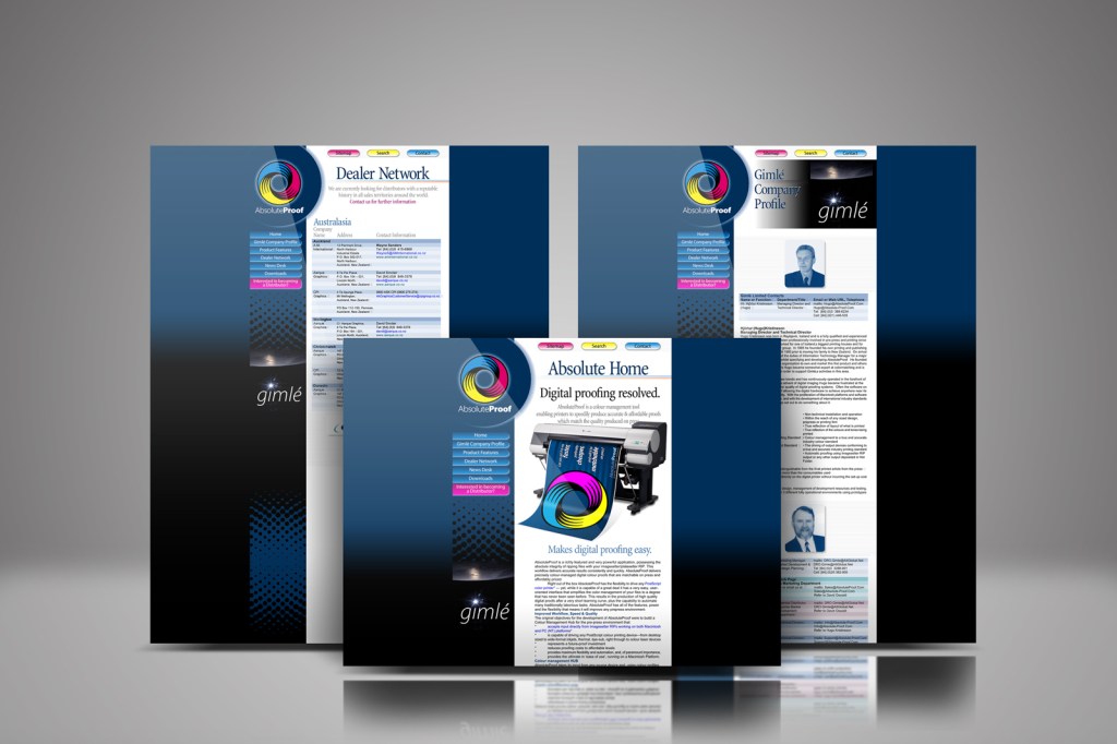 Absolute-Proof website 1998 launch design