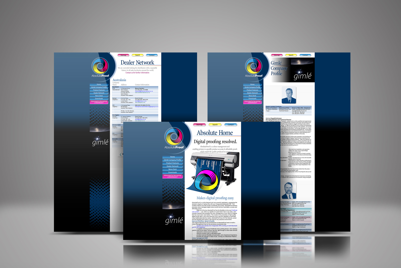 Absolute-Proof website 1998 launch design