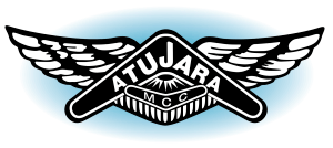 After BRAND-AID logo restoration. Atujara Motorcycle Club logo is crisp and easily read. The intention of the original commercial artist, who laboured in the 1950s to create this iconic Australian emblem has been honoured.