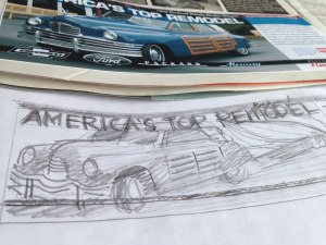 America’s top remod’ advert composite and pencil concept draft of the final photocomposite 