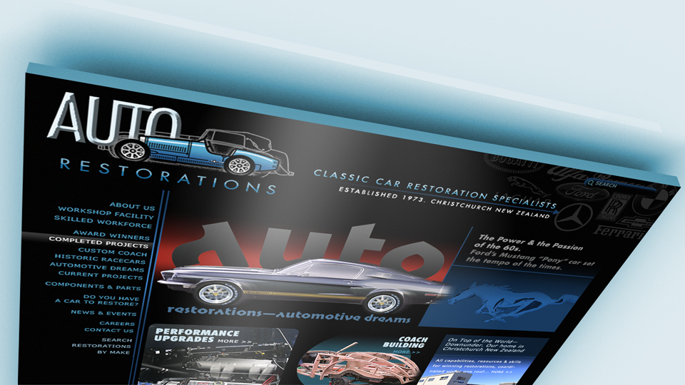 Introducing the new ‘Muscle Cars’ section on the homepage in the Automotive Dreams banner slideshow