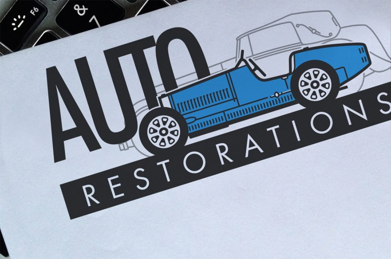 Auto Restorations’ new letterhead, 2009. a ‘soft’ BRAND-AID rebrand, meaning the company name was retained but a complete logo restoration was necessary to strengthen it and correct its faults Brands for New Zealand companies, Christchurch, New Zealand.