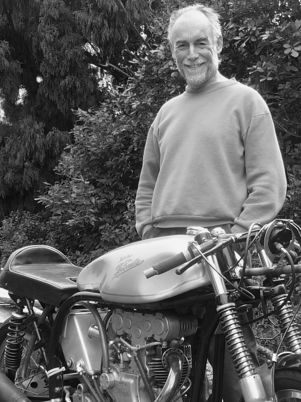 Bill Swallow with Eldee Velocette portrait