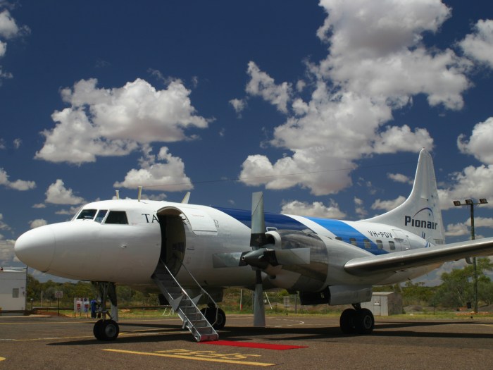Pionair Australia Convair CV580 VH-PDV with it’s fresh new fluid livery