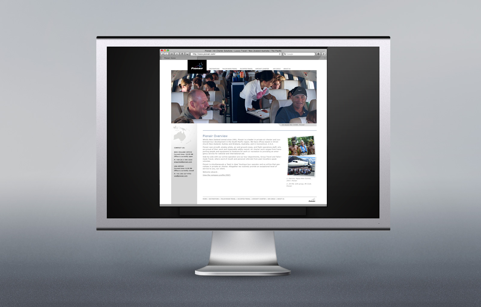 Pionair website redesign 2008