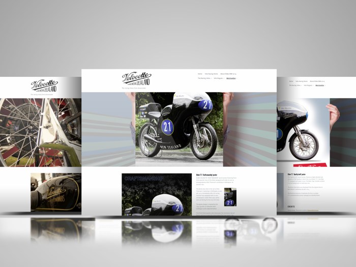 VRNZ website showcase of three pages