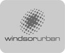 WindsorUrban symbol and type logo greyscale icon
