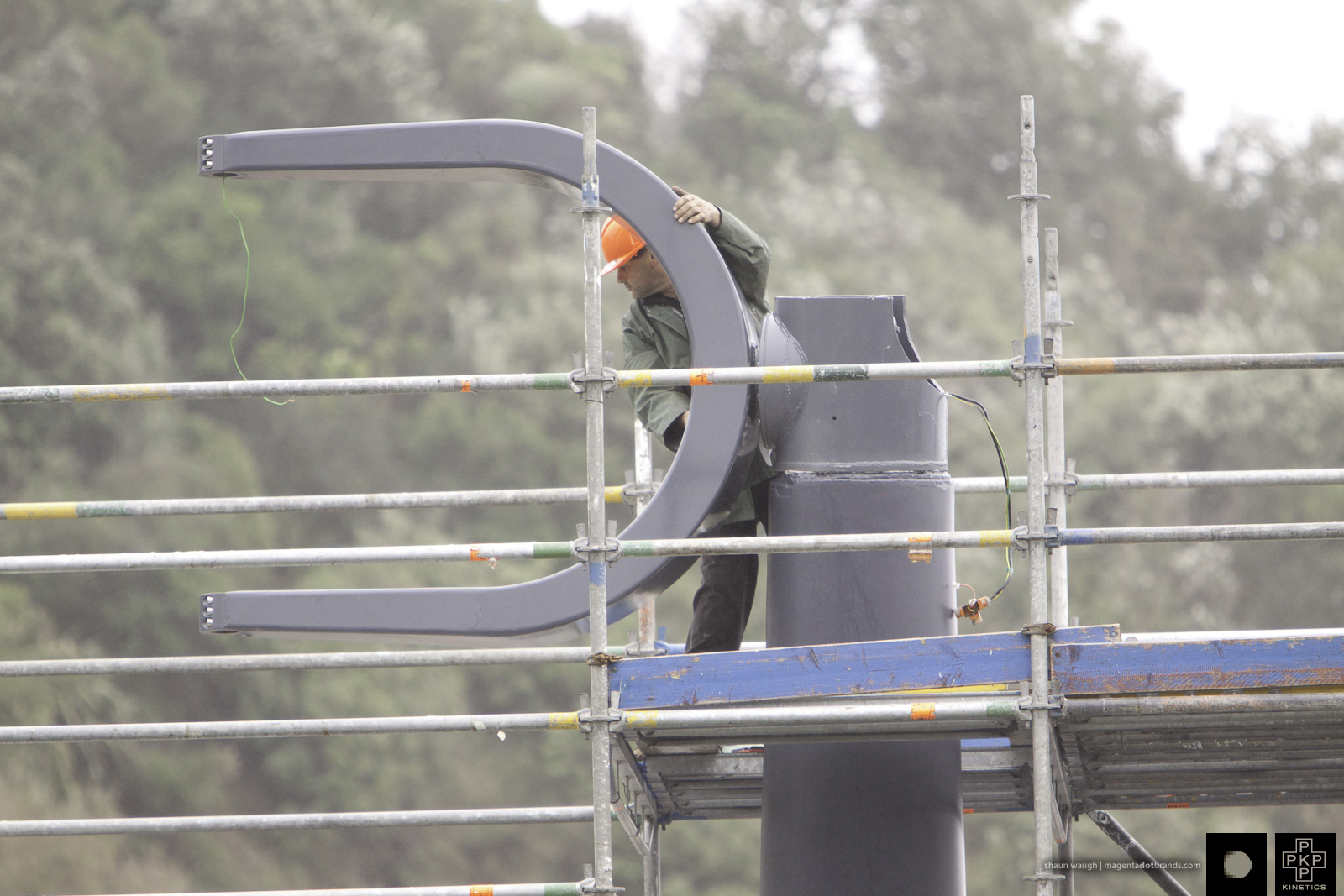 Zephyrometer wind sculpture reinstallation