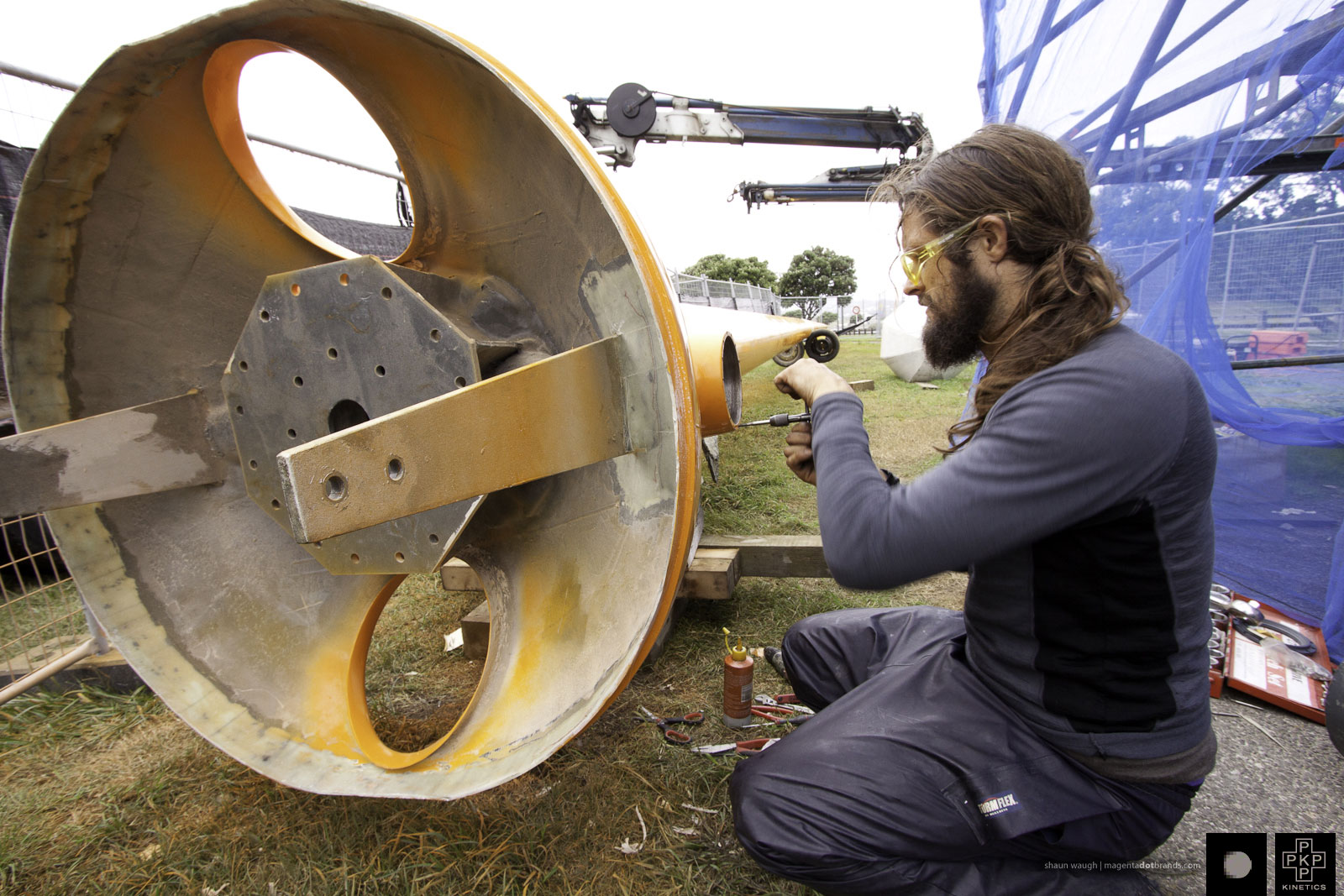 Zephyrometer wind sculpture reinstallation
