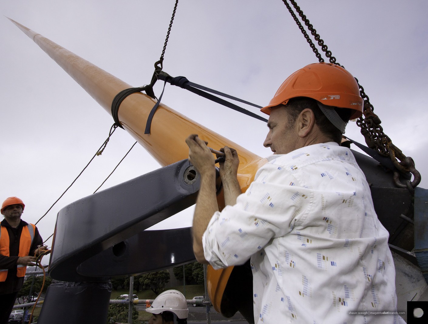 Zephyrometer wind sculpture reinstallation