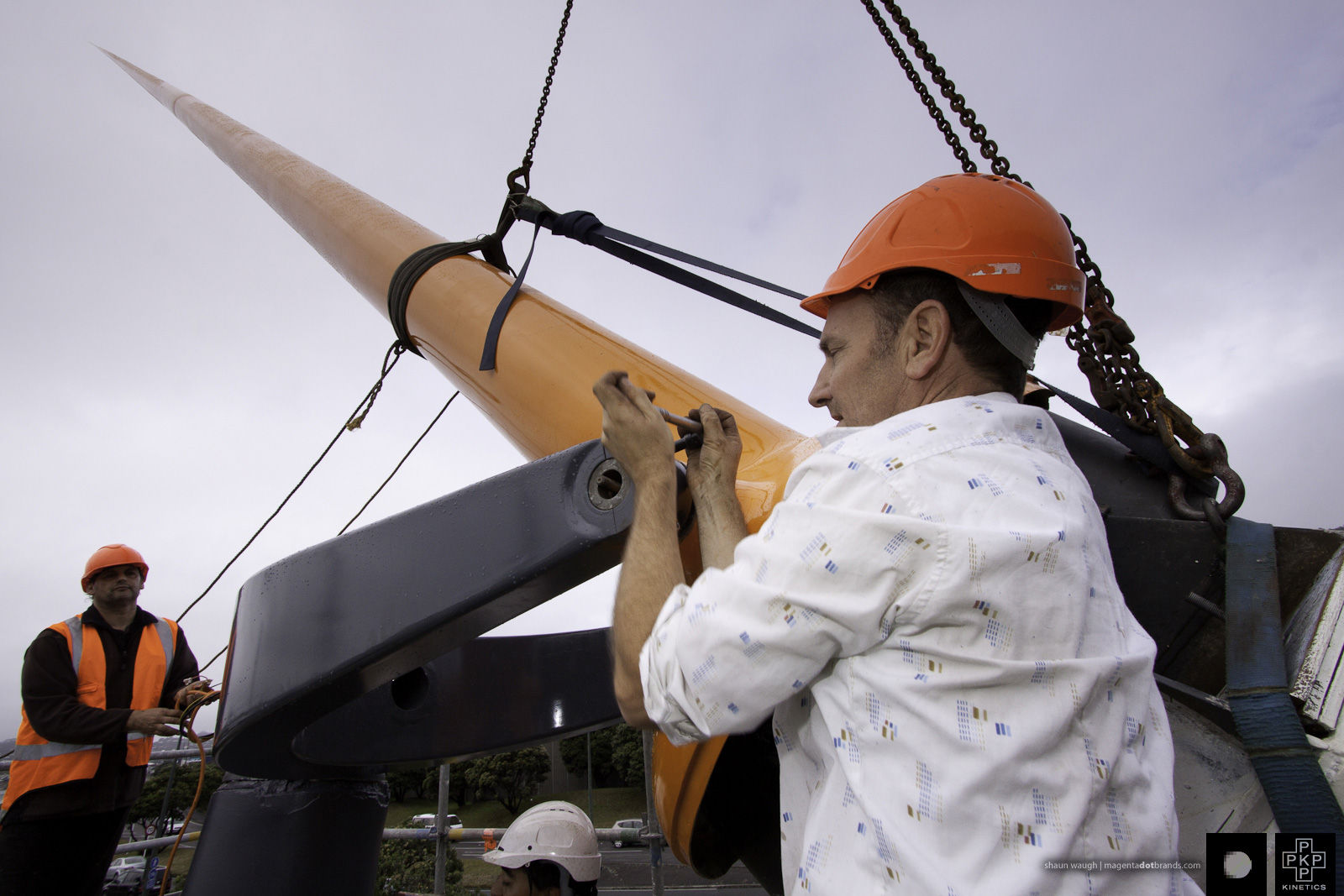 Zephyrometer wind sculpture reinstallation