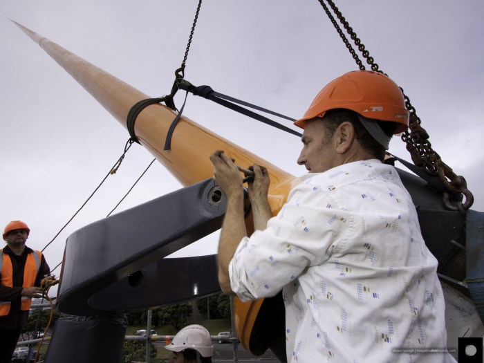 Zephyrometer wind sculpture reinstallation