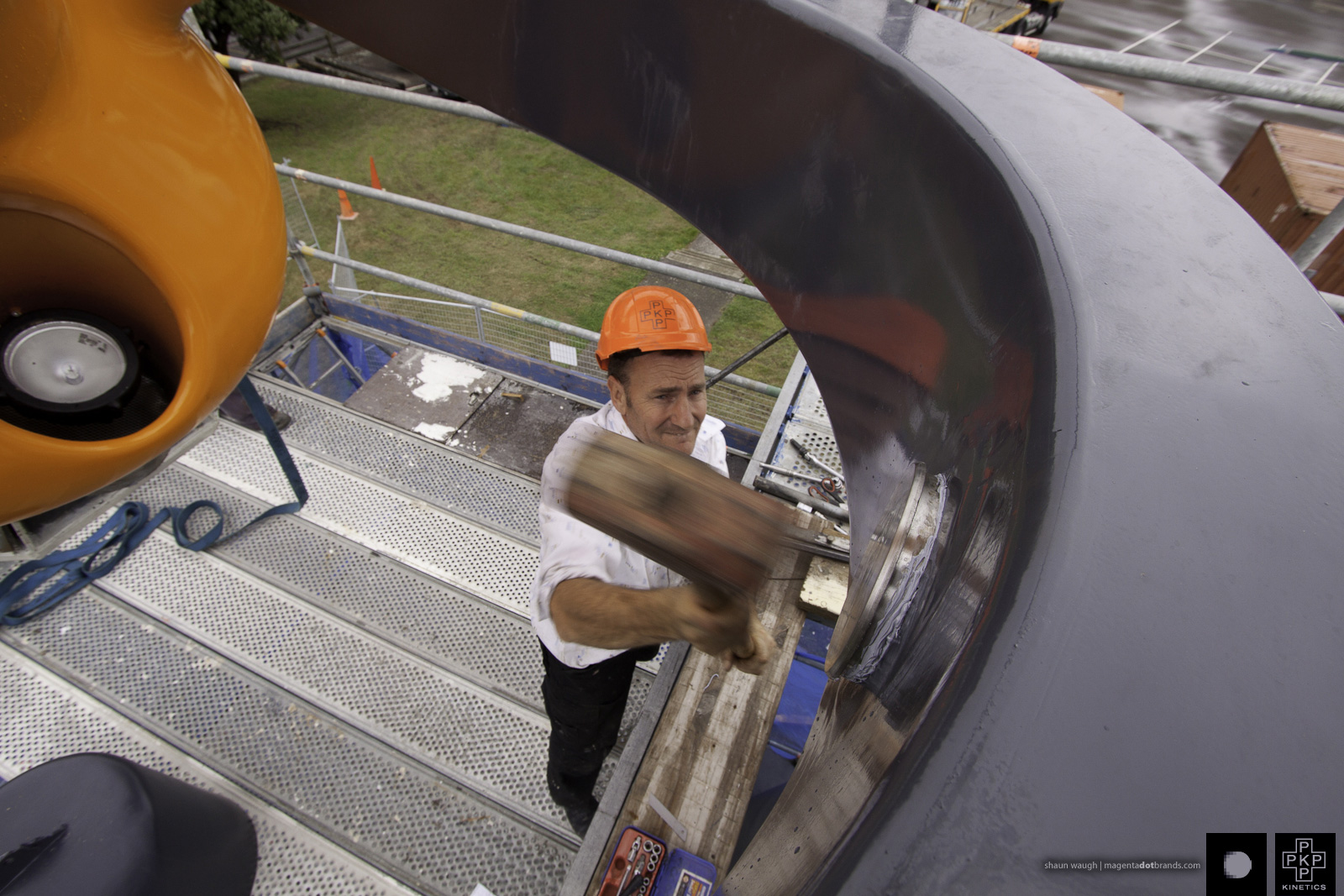 Zephyrometer wind sculpture reinstallation
