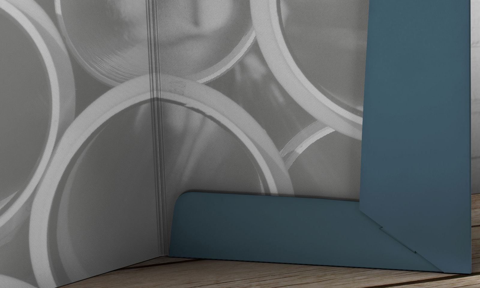 Detailed interior view of Tru-Line Civil, document folder / presentation folder presented as a photorealistic visual / mock-up