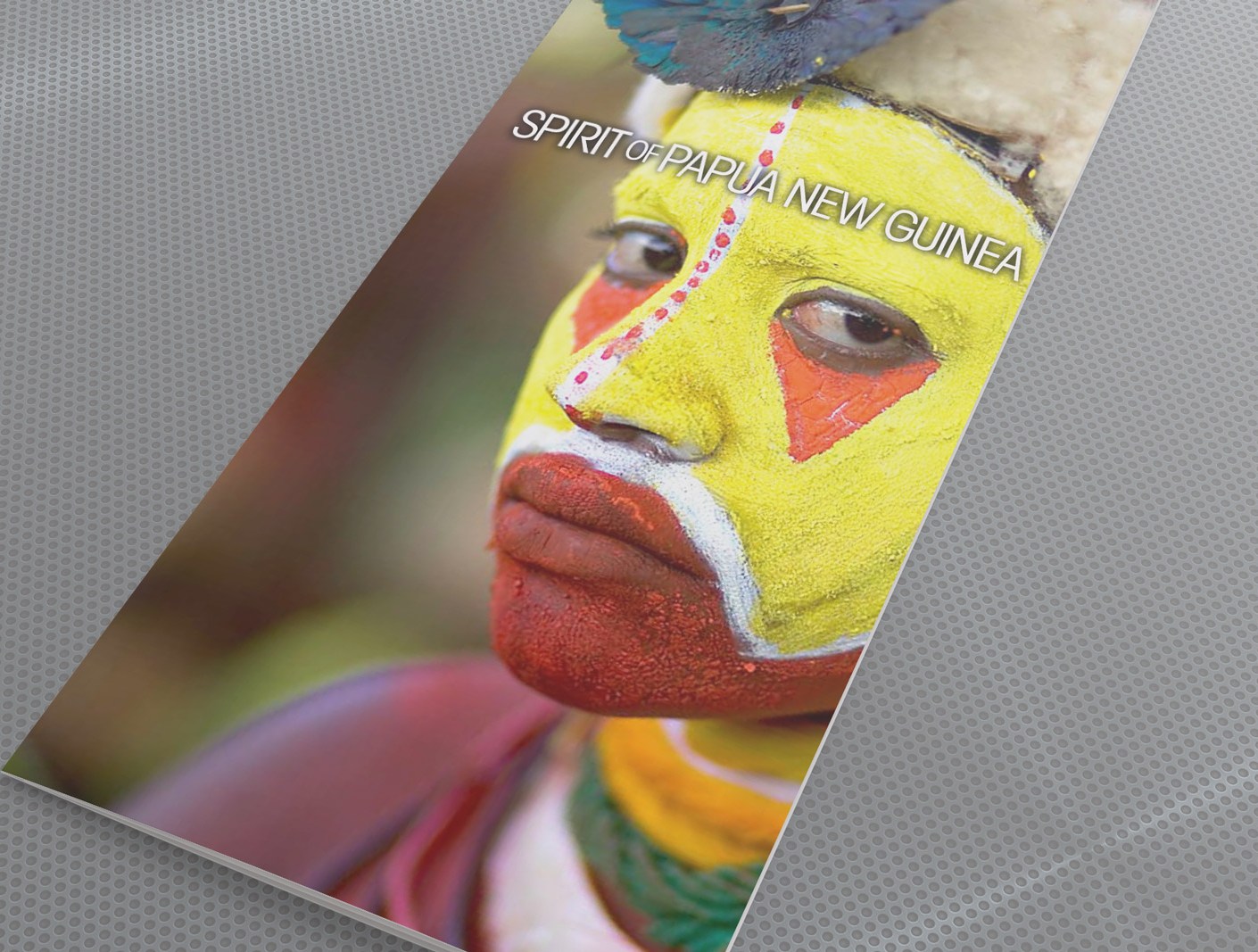 Spirit of Papua New Guinea launch brochure. Direct mail campaign to Pionair database and agents. One of three tour packages promoted in the Pionair Group Travel direct mail campaign.