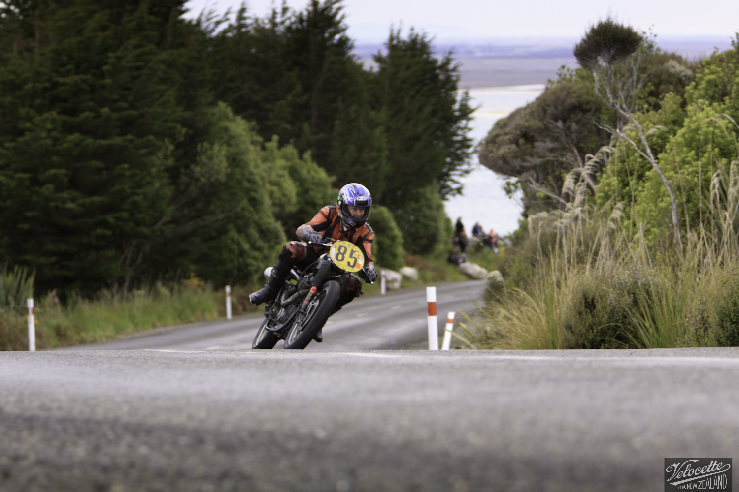 Bluff Hill, Bluff HIll Climb, BSA Goldstar 500, Burt Munro Challenge, Classic Pre ‘63, Flagstaff Road, Graham Peters, Motupohue, New Zealand, NZ Hill Climb Champs, Rider 85