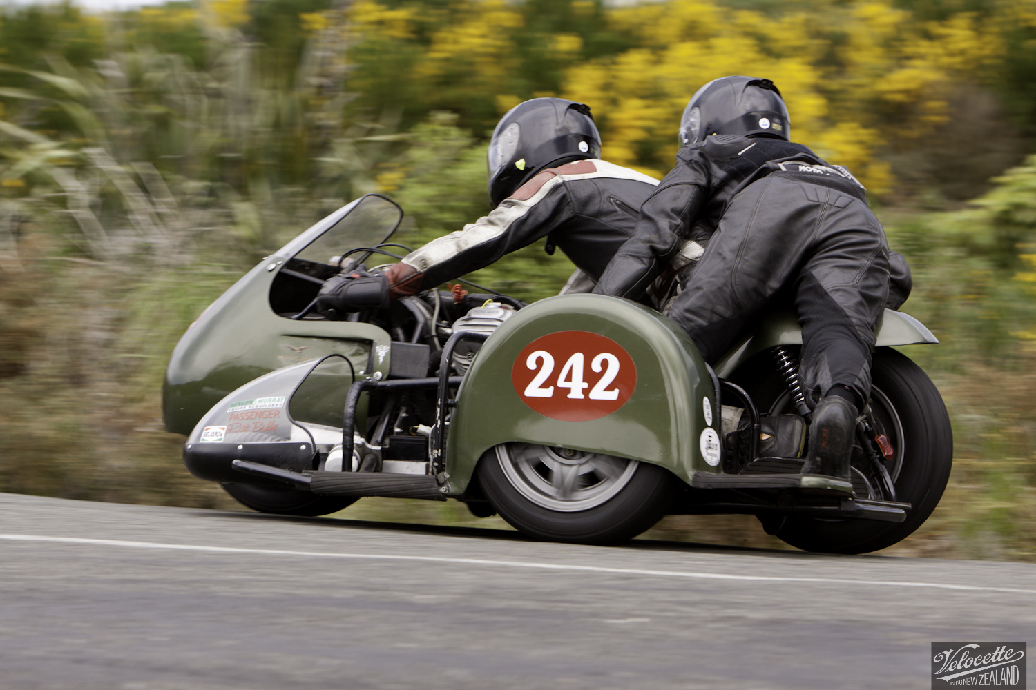 Bluff Hill, Bluff HIll Climb, Burt Munro Challenge, Classic Sidecars, John Blaymires, Moto Guzzi Le Mans Sidecar 950, Motupohue, New Zealand, NZ Hill Climb Champs, Rider 242