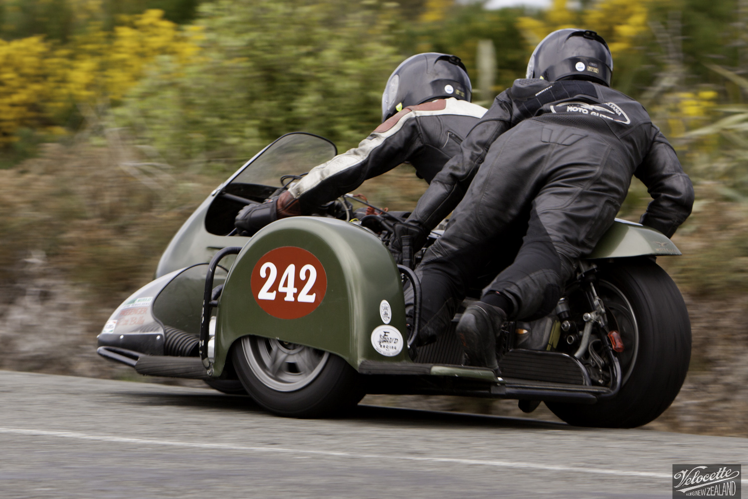Bluff Hill, Bluff HIll Climb, Burt Munro Challenge, Classic Sidecars, John Blaymires, Moto Guzzi Le Mans Sidecar 950, Motupohue, New Zealand, NZ Hill Climb Champs, Rider 242
