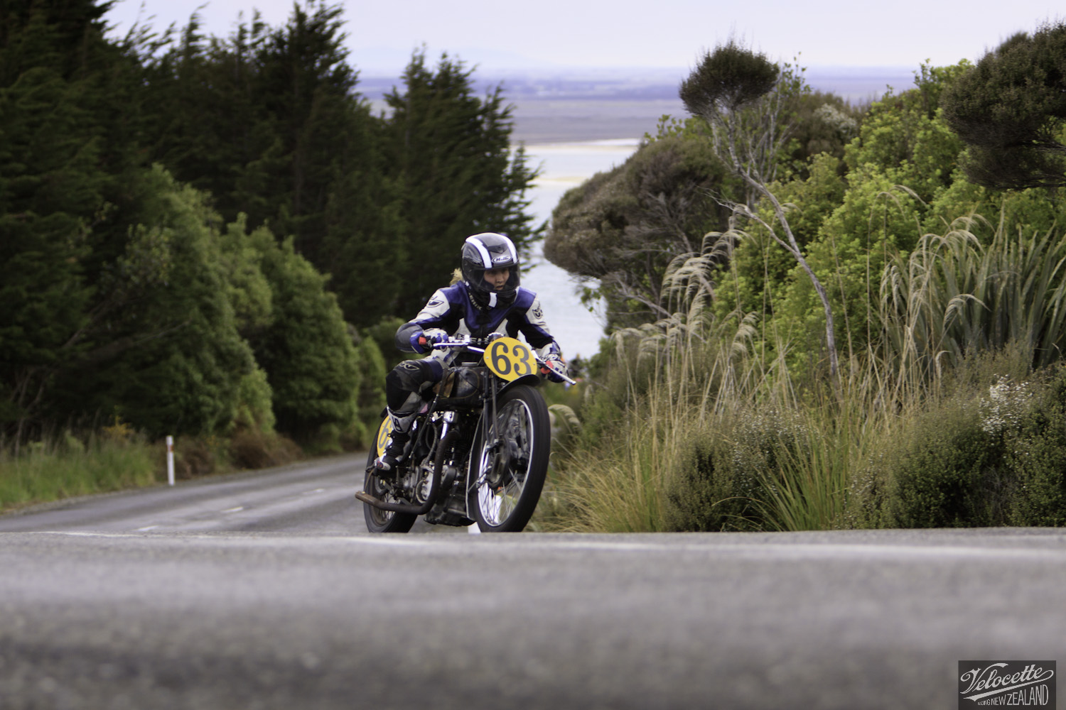 Bluff HIll Climb, Burt Munro Challenge, Flagstaff Road, Francie Winteringham, Motupohue, New Zealand, NZ Hill Climb Champs, Rider 63, Rudge TT Rep 500