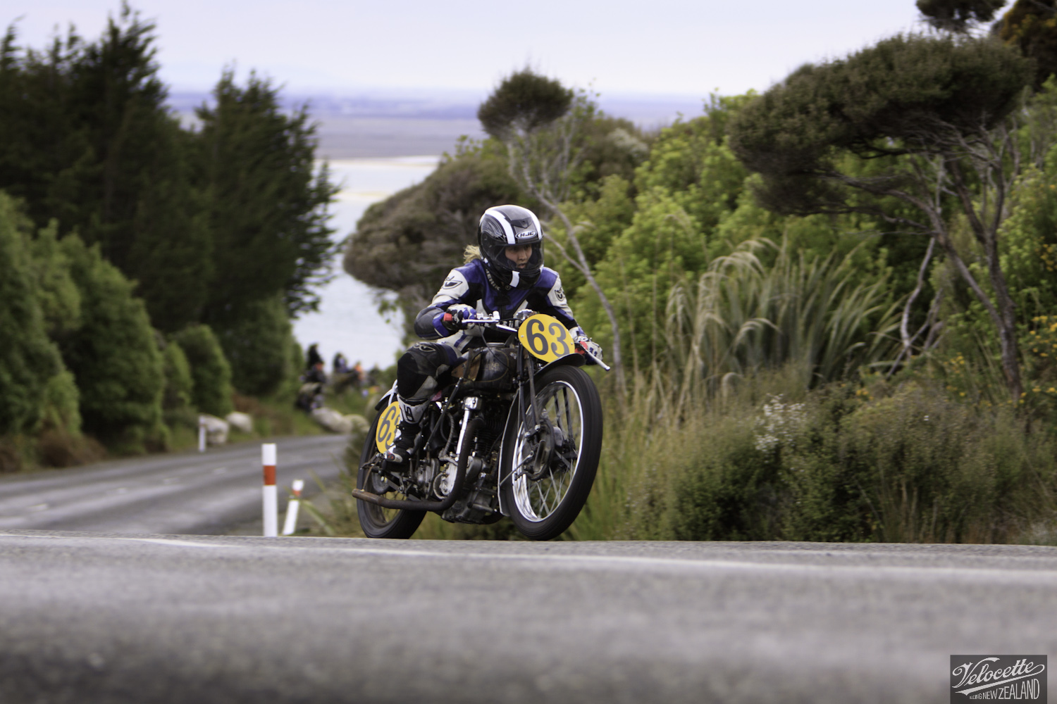 Bluff HIll Climb, Burt Munro Challenge, Flagstaff Road, Francie Winteringham, Motupohue, New Zealand, NZ Hill Climb Champs, Rider 63, Rudge TT Rep 500