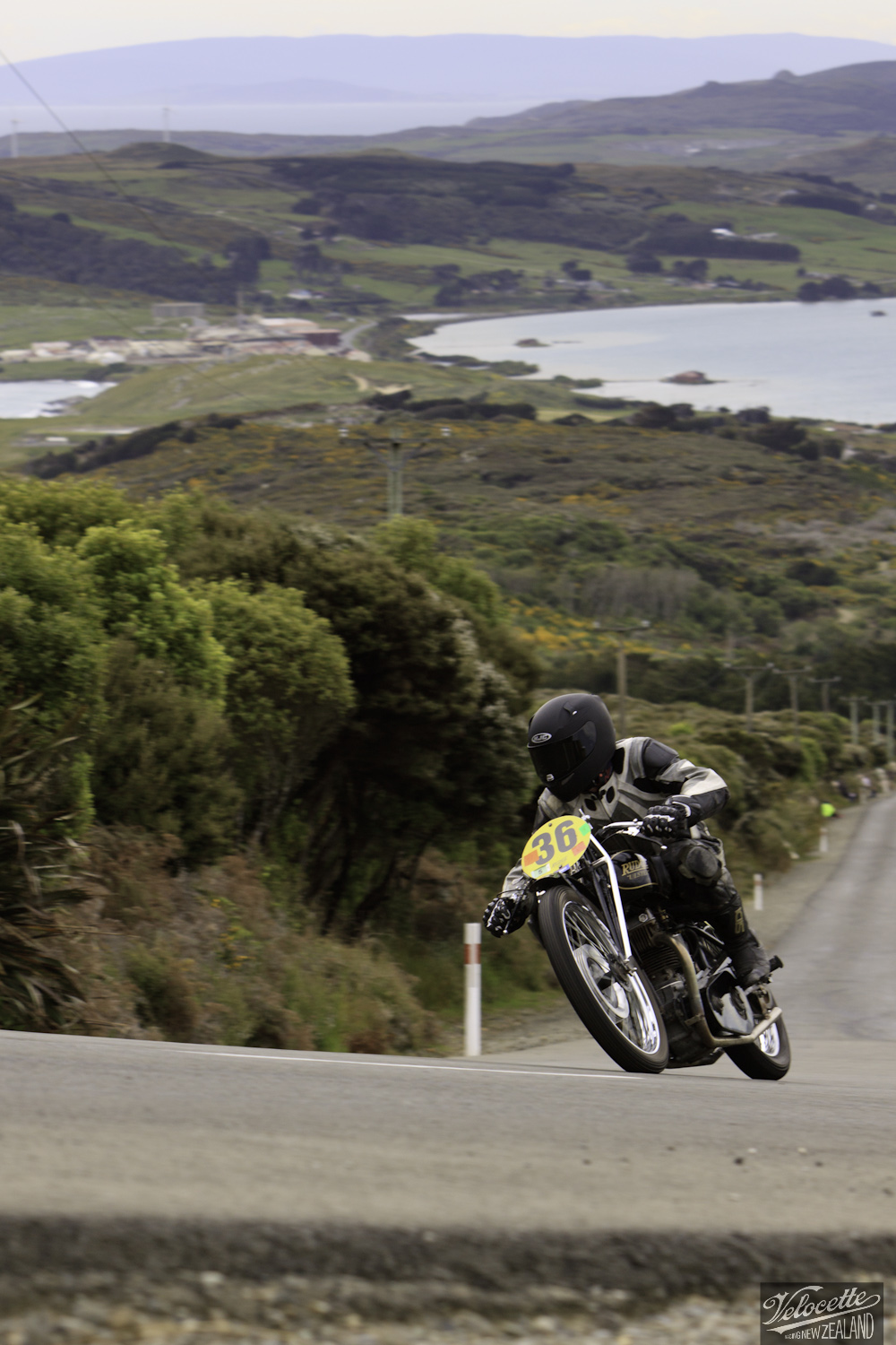 Bluff HIll Climb, Burt Munro Challenge, Flagstaff Road, Motupohue, New Zealand, NZ Hill Climb Champs, Rhys Wilson, Rider 36, Rudge Ulster 500