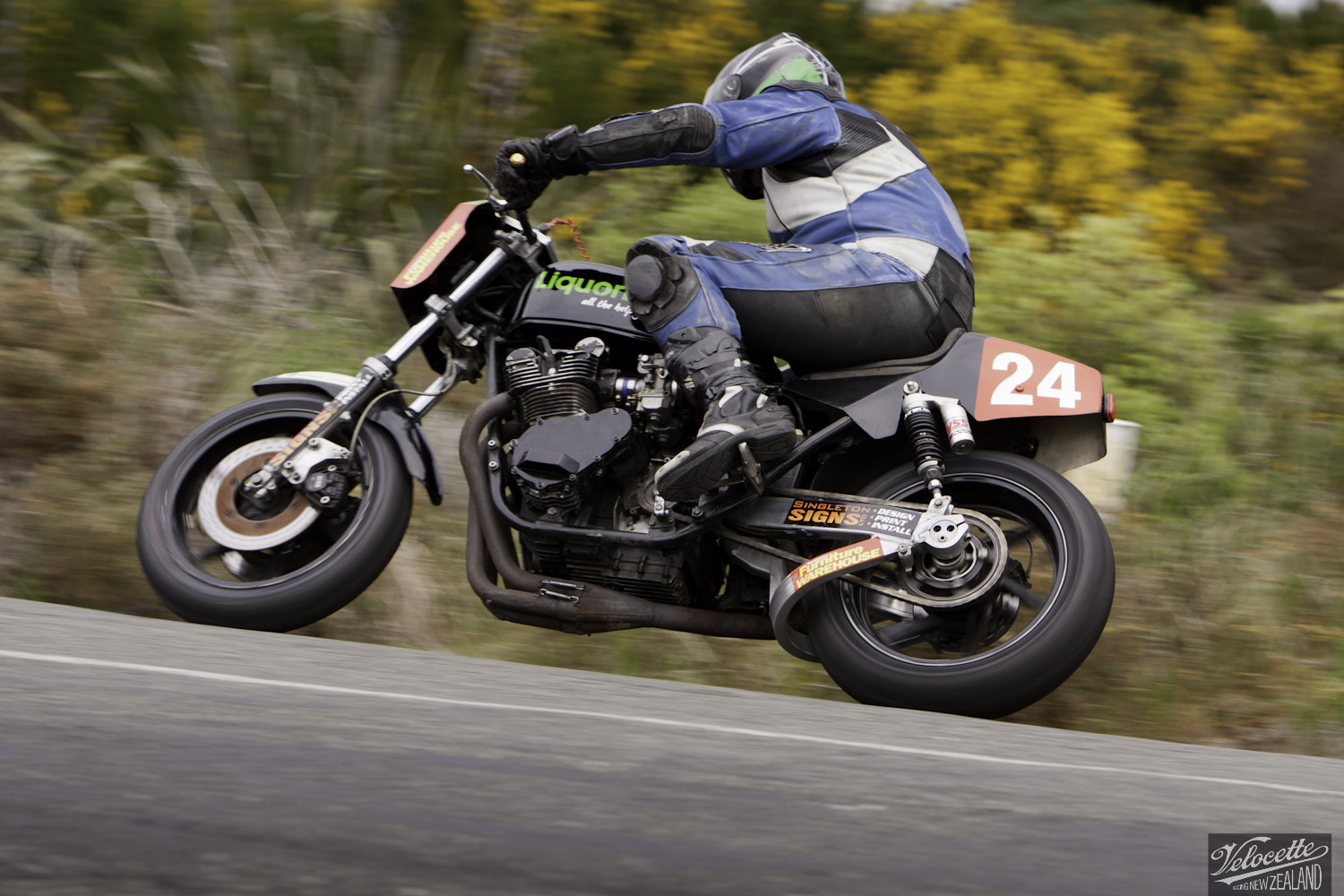 Bluff Hill, Bluff HIll Climb, Burt Munro Challenge, Chris McMeeken, Classic Pre ‘82, Motupohue, New Zealand, NZ Hill Climb Champs, Rider 24, Suzuki GS 1000