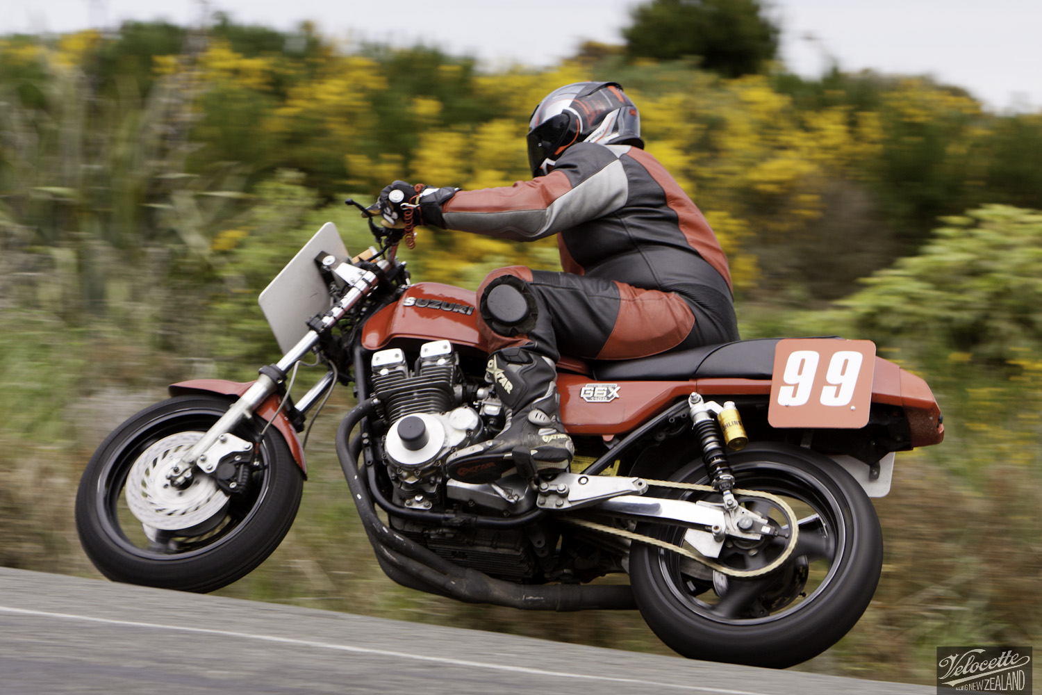 Bluff Hill, Bluff HIll Climb, Brian Stephens, Burt Munro Challenge, Classic Pre ‘82, Motupohue, New Zealand, NZ Hill Climb Champs, Rider 99, Suzuki GSX 1100