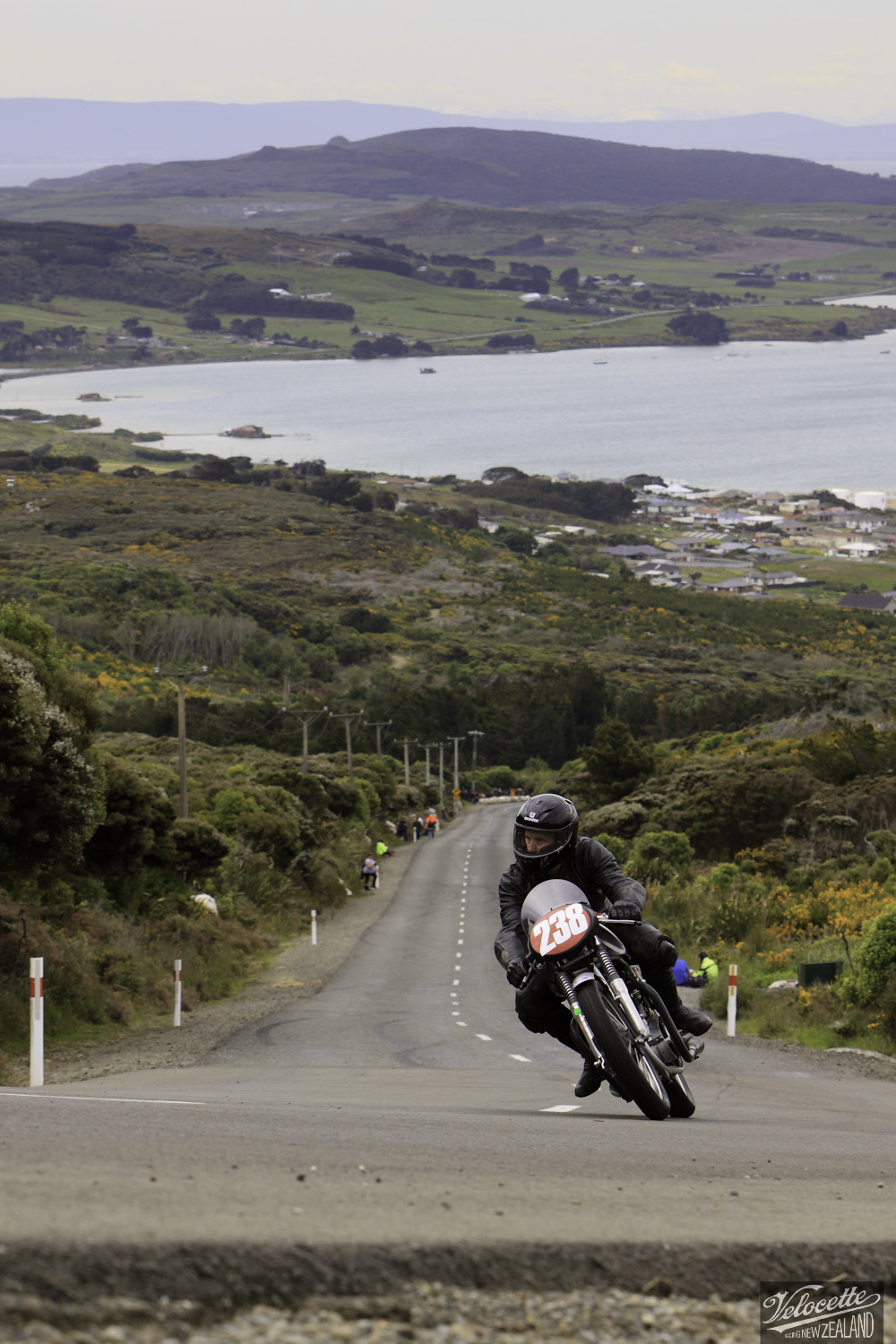 Bluff HIll Climb, Bruce Aitken, Burt Munro Challenge, Flagstaff Road, Motupohue, New Zealand, NZ Hill Climb Champs, Rider 238, Triton Triton 650