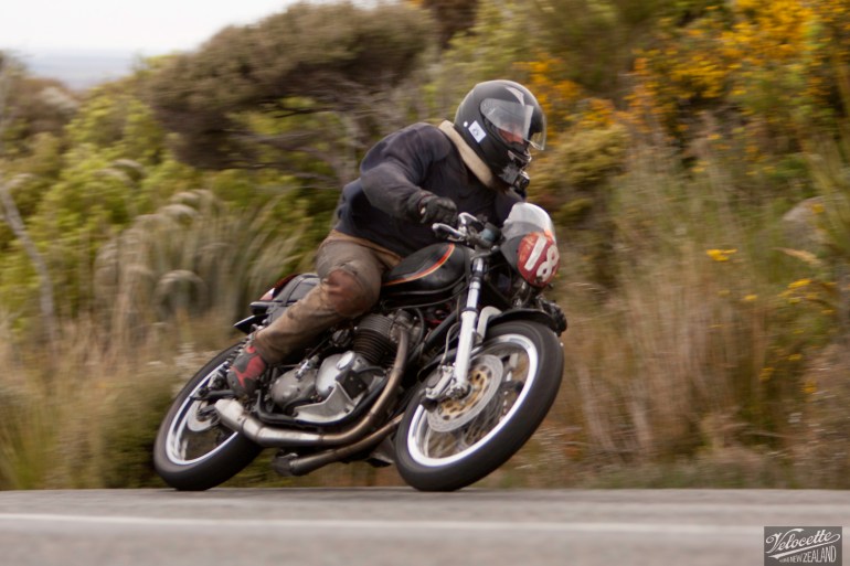 Bluff Hill, Bluff HIll Climb, Burt Munro Challenge, Kevin Ryan, Motupohue, New Zealand, NZ Hill Climb Champs, Rider 18, Triumph Bonneville 800