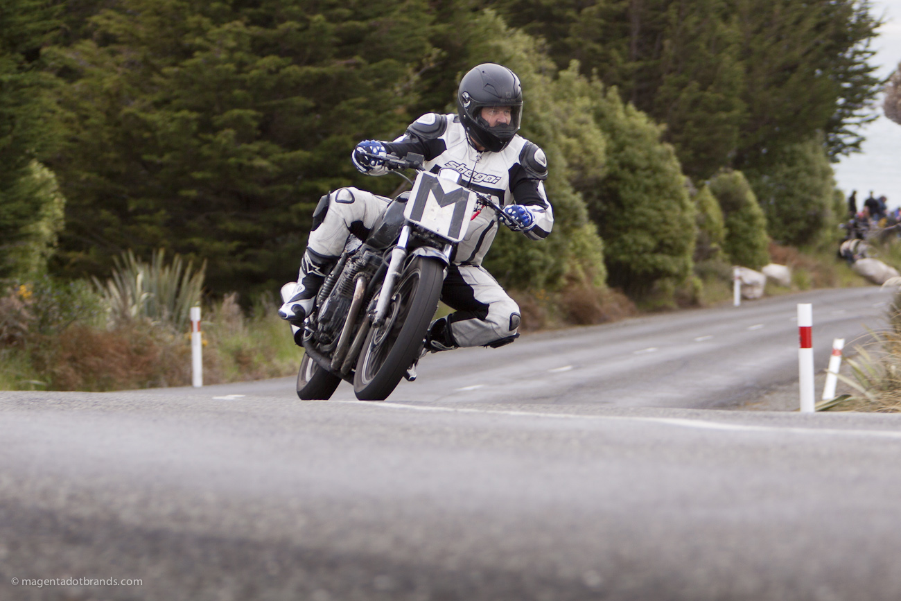 Bluff Hill, Bluff HIll Climb, Burt Munro Challenge, Kawasaki GPX 250, Mark Robertson, New Zealand, NZ Hill Climb Champs, Rider M