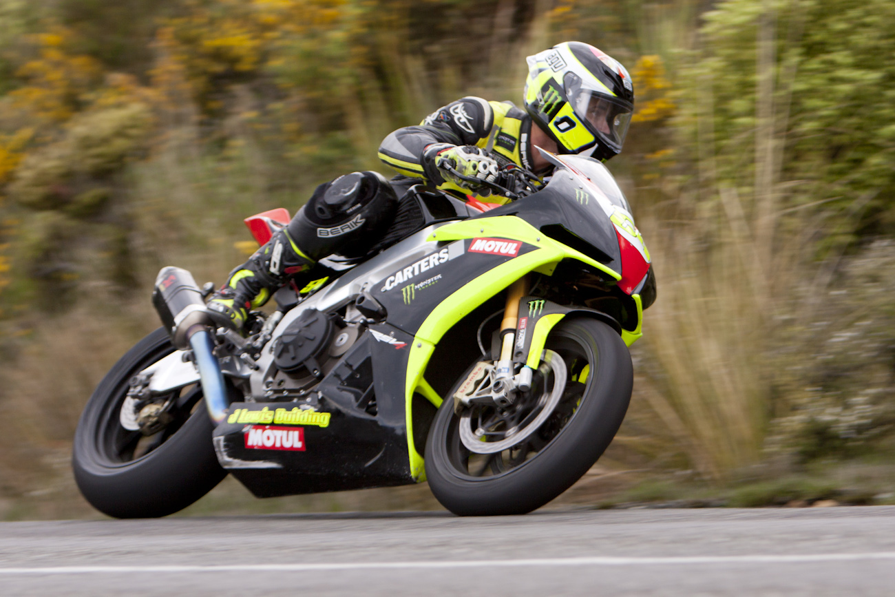 Aprilia RSV4 1000, Bluff HIll Climb, Burt Munro Challenge, Corner 1, Flagstaff Road, Motupohue, Johnny Lewis, New Zealand, NZ Hill Climb Champs, Open Class, Rider 54