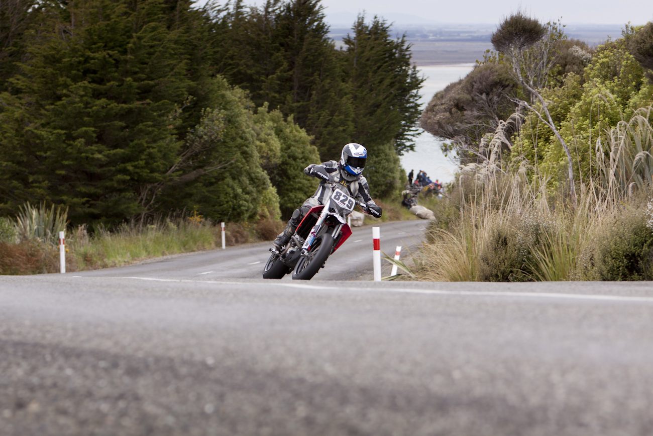 Aprilia SXV 550, Barry Summers, Bluff HIll Climb, Burt Munro Challenge, Flagstaff Road, Motupohue, New Zealand, NZ Hill Climb Champs, Open Class, Rider 829