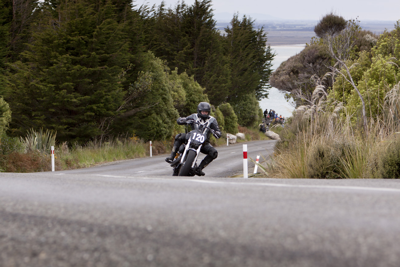Bluff HIll Climb, Burt Munro Challenge, Flagstaff Road, Harley Davidson FXBI 1450, Motupohue, New Zealand, NZ Hill Climb Champs, Open Class, Rider 120, Tony Campbell