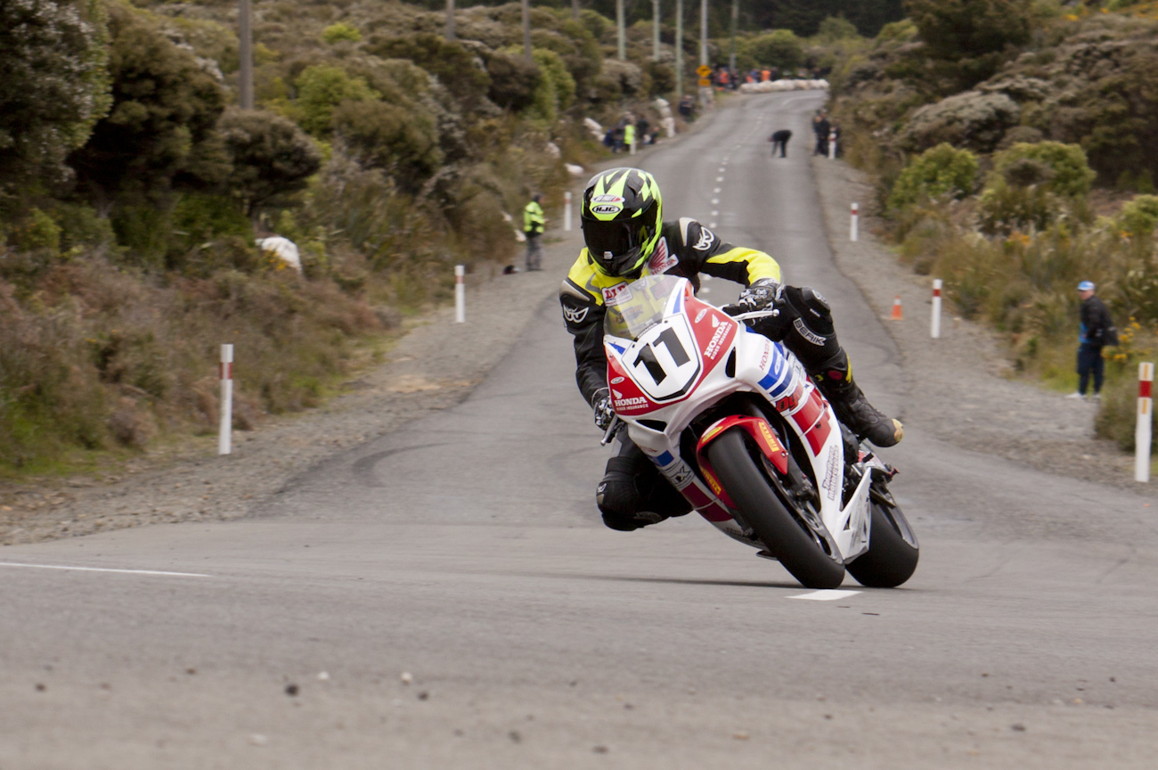 Bluff HIll Climb, Burt Munro Challenge, Flagstaff Road, Honda CBR 1000, Motupohue, New Zealand, NZ Hill Climb Champs, Open Class, Rider 11, Tony Rees
