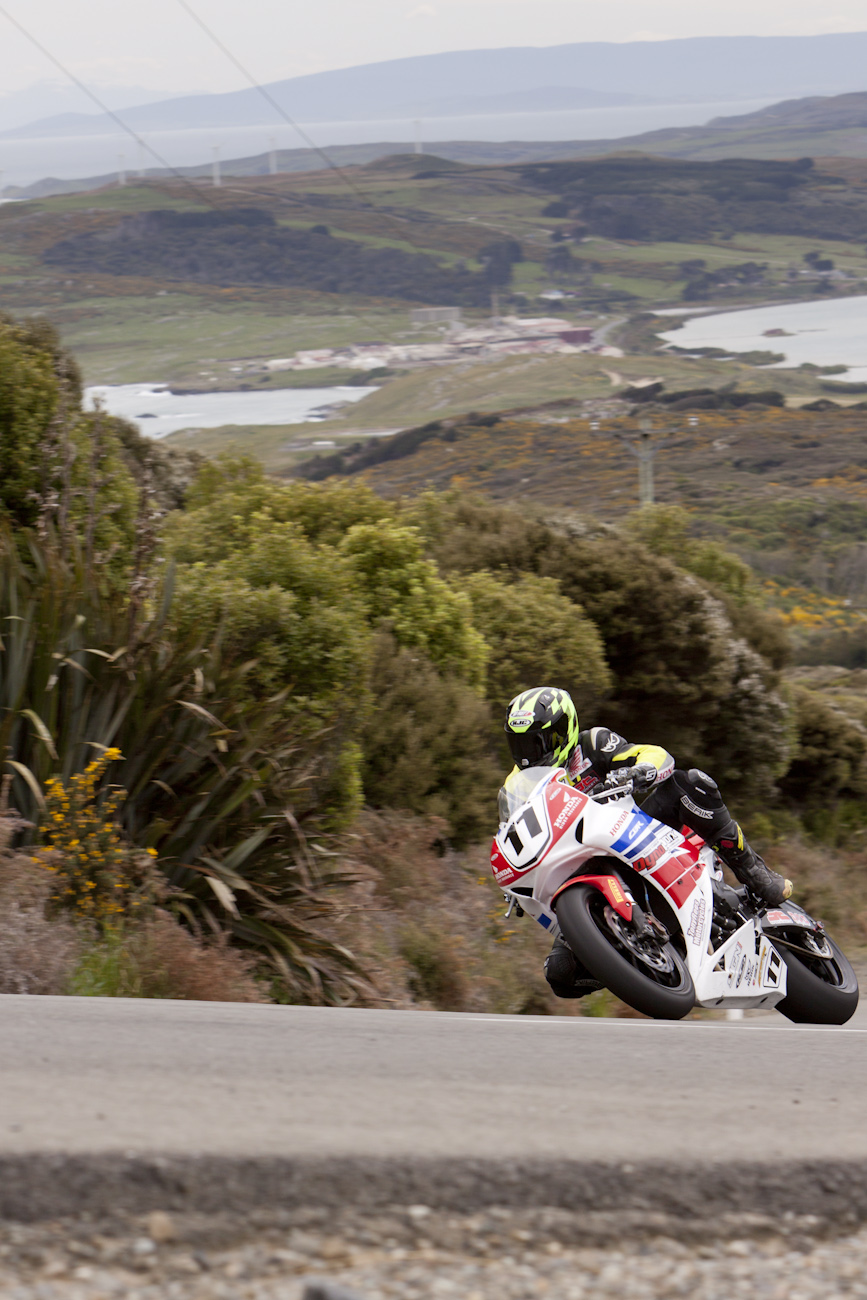 Bluff HIll Climb, Burt Munro Challenge, Flagstaff Road, Honda CBR 1000, Motupohue, New Zealand, NZ Hill Climb Champs, Open Class, Rider 11, Tony Rees