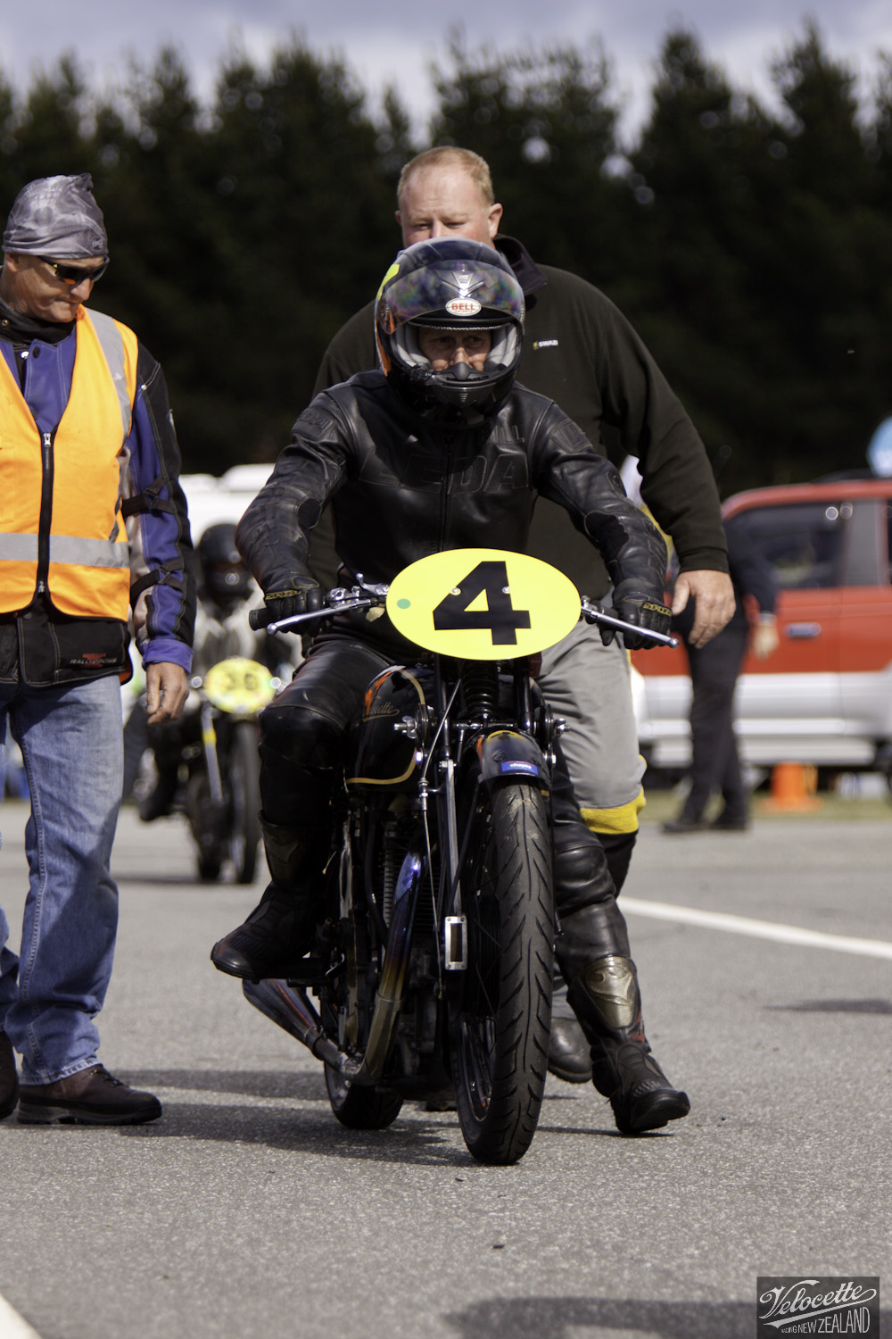 Big Velo 500, Bill Biber, Burt Munro Challenge, Classic Pre ‘63 Girder Forks, Rider 4, Teretonga Circuit races, Velocette