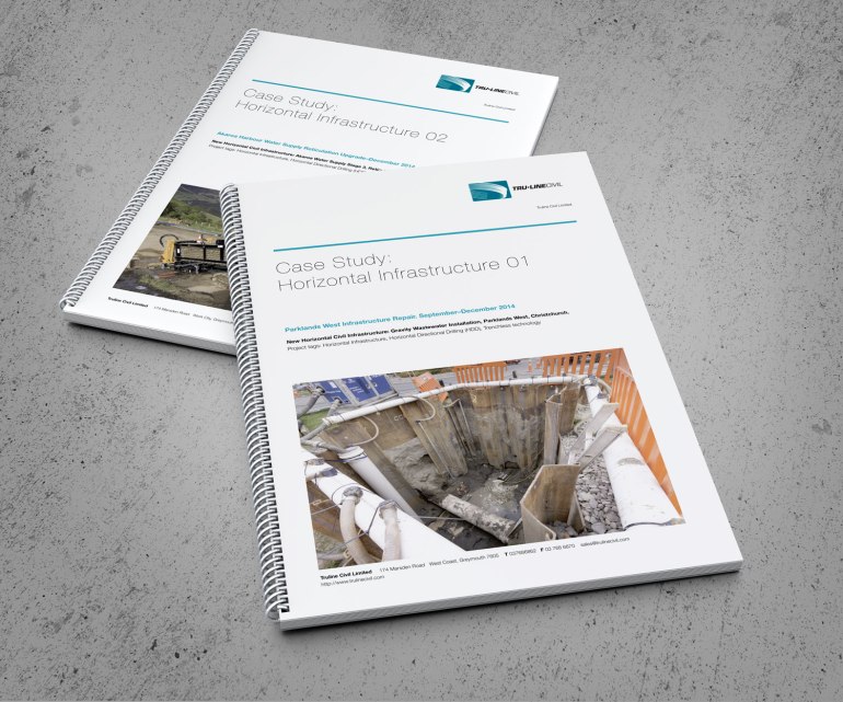 TruLine case study documents, A4, wire-o bound