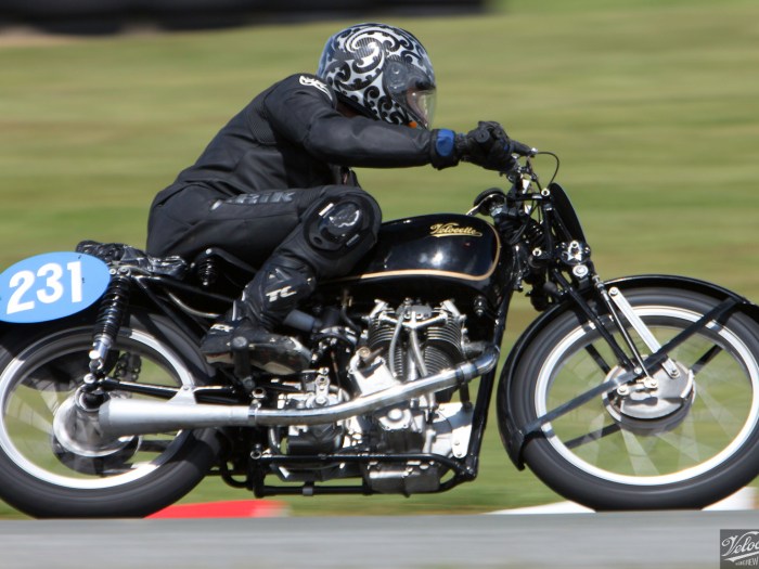 Classic Pre ’63 with Girder Forks, Cloud Craig-Smith, KTT 350, KTT MK VIII, Rider 231, Teretonga Circuit races, Velocette