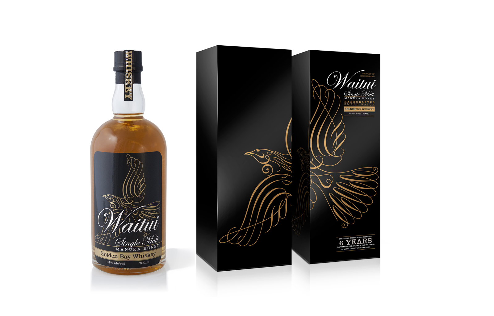 Waitui bottle labelling and gift packaging
