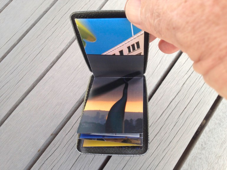 A pocket-size showcase brochure in a custom carbon fibre clam for the kinetic sculptures of Phil Price