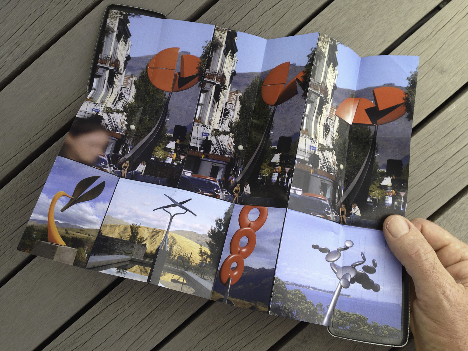 A pocket-size showcase brochure in a custom carbon fibre clam for the kinetic sculptures of Phil Price