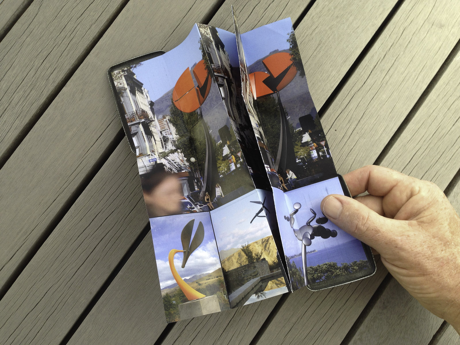 A pocket-size showcase brochure in a custom carbon fibre clam for the kinetic sculptures of Phil Price