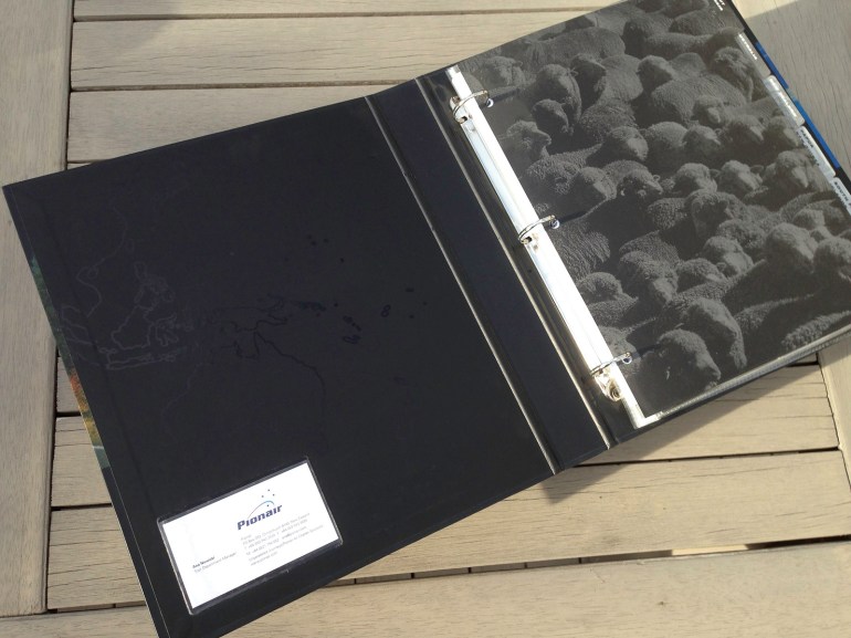 Pionair Unparalleled Journey’s “Affluent Travel” Agency toolkit. Ringbinder of agent information.