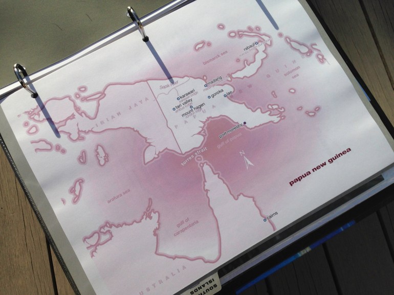 Papua New Guinea, Gulf of Carpentaria custom map.